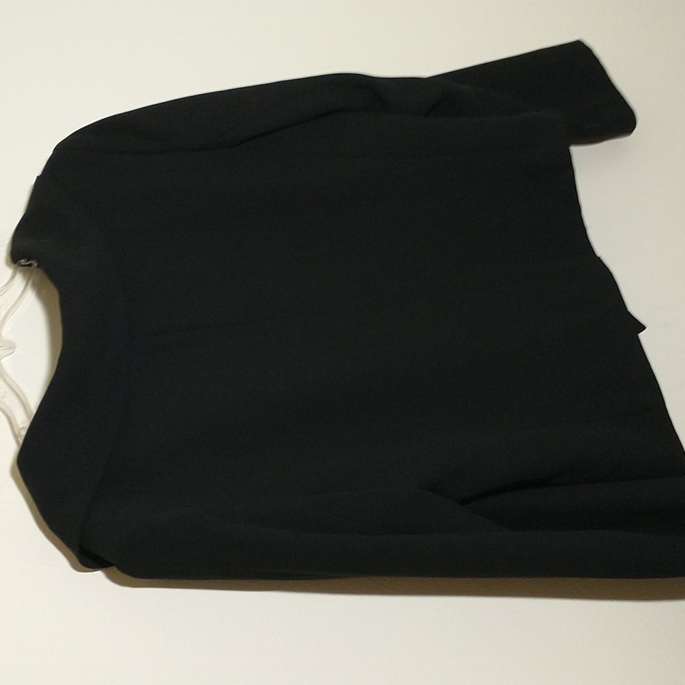 Talbots Black Single Breasted Crossover Collar Bl… - image 8